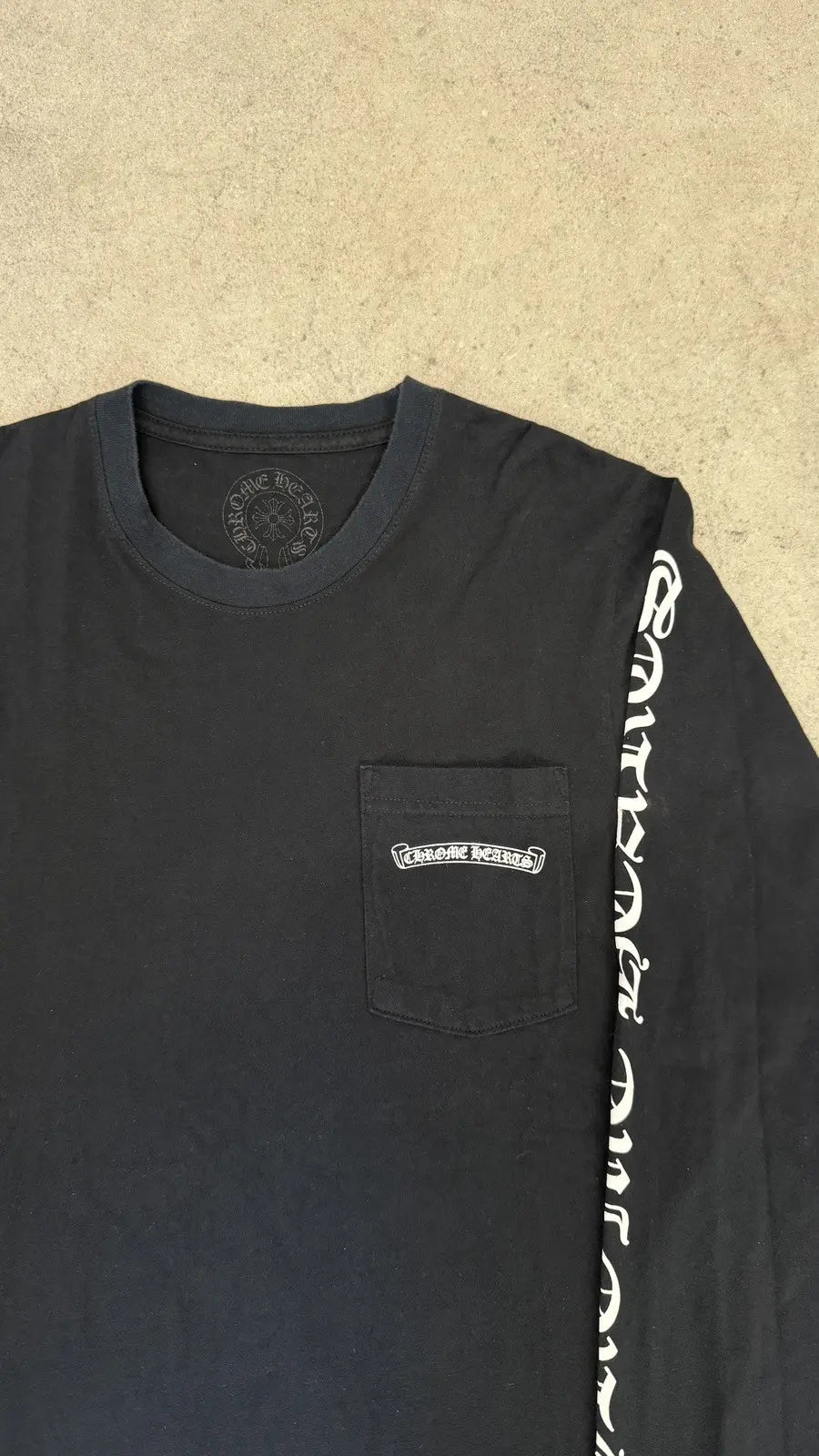 Chrome Hearts Scroll Logo Scripts LS Tee