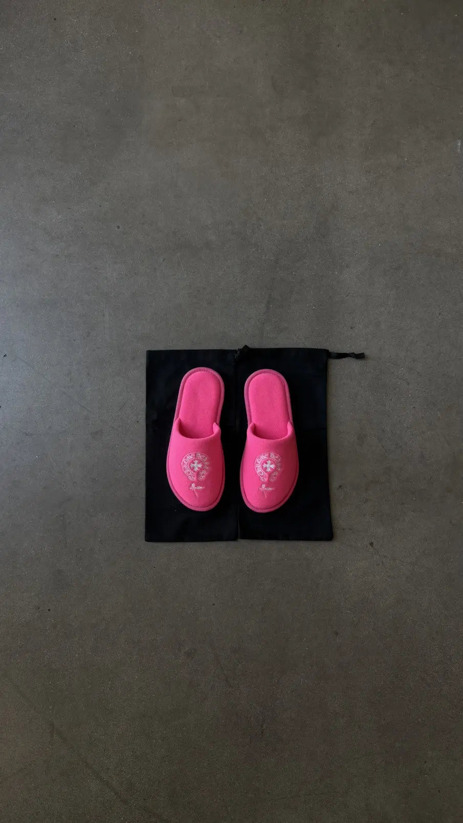 Chrome Hearts Pink Malibu Hotel Slippers