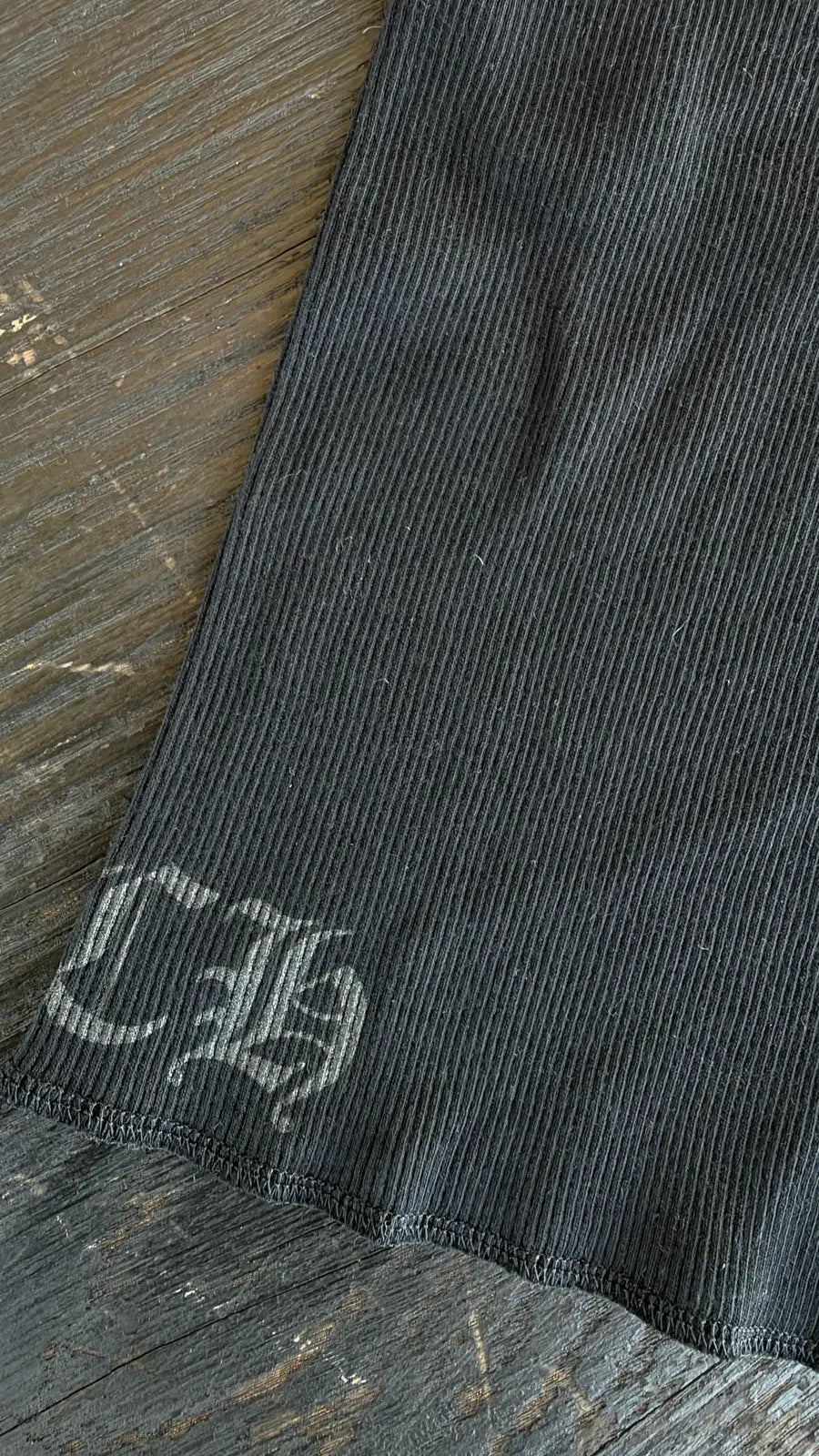 Chrome Hearts Hairy Cross Rib Tank Top in Black Size M Chrome Hearts
