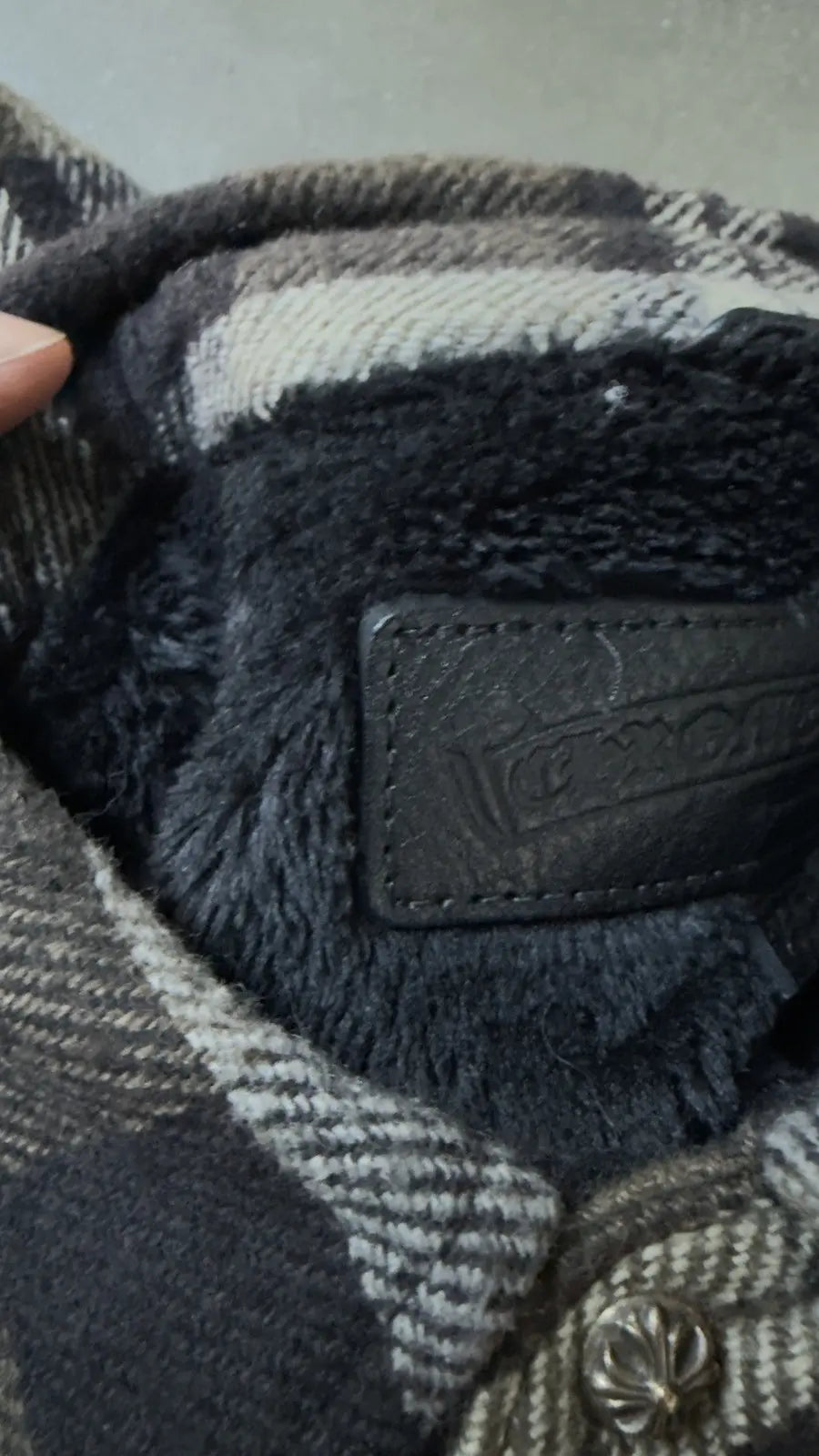 Chrome Hearts Work Dog Inner Fur Flannel Jacket