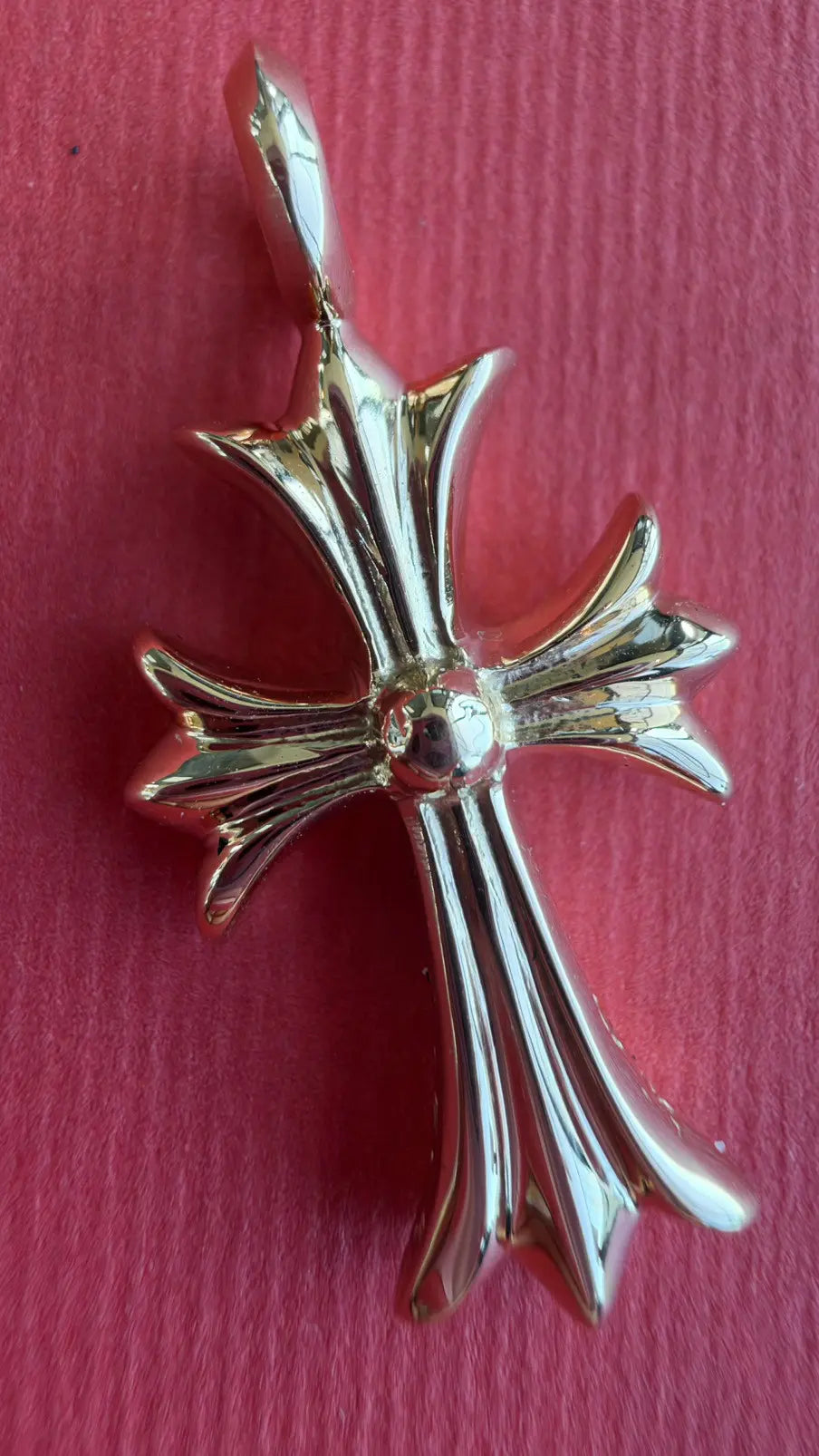 Chrome Hearts 22K Gold and Blue Sapphire Cross Pendant Chrome Hearts