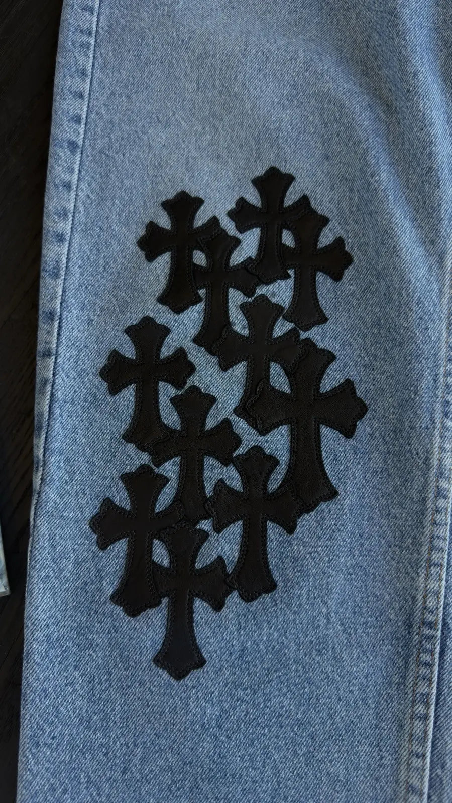 Chrome Hearts x Levi's Cross Patch Denim Jeans Size 36 Chrome Hearts