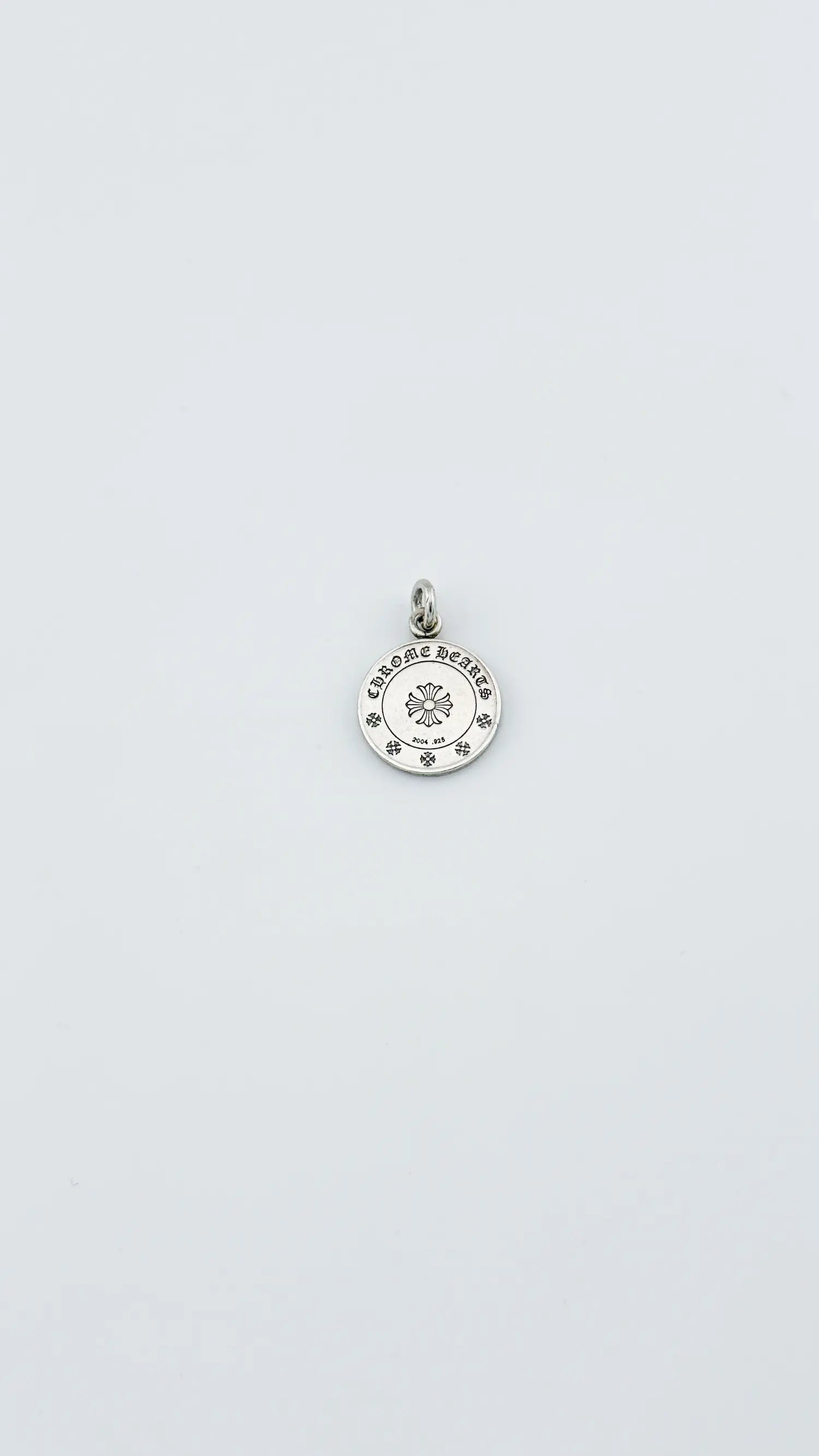 Chrome Hearts Black Diamond Embellished Coin Pendant