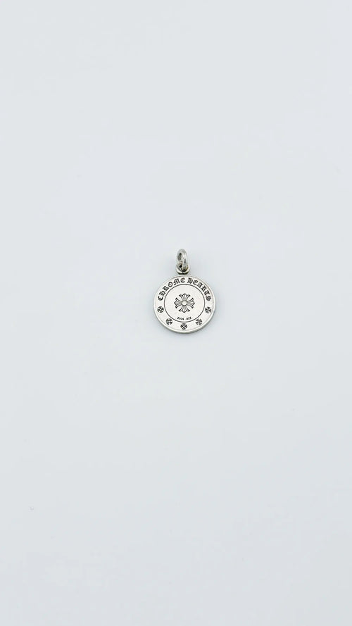 Chrome Hearts Black Diamond Embellished Coin Pendant