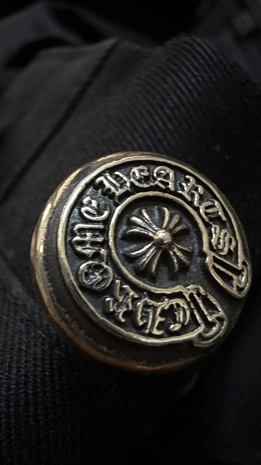 Chrome Hearts Chino Pants Black Camo Cross Patches