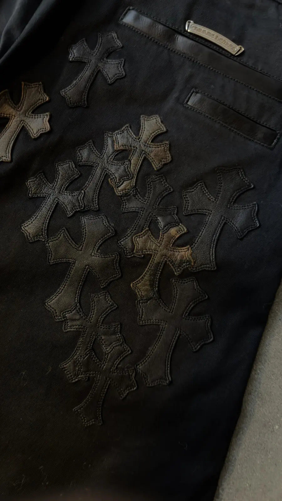 Chrome Hearts Black Camouflage Cross Patch Chino Pants