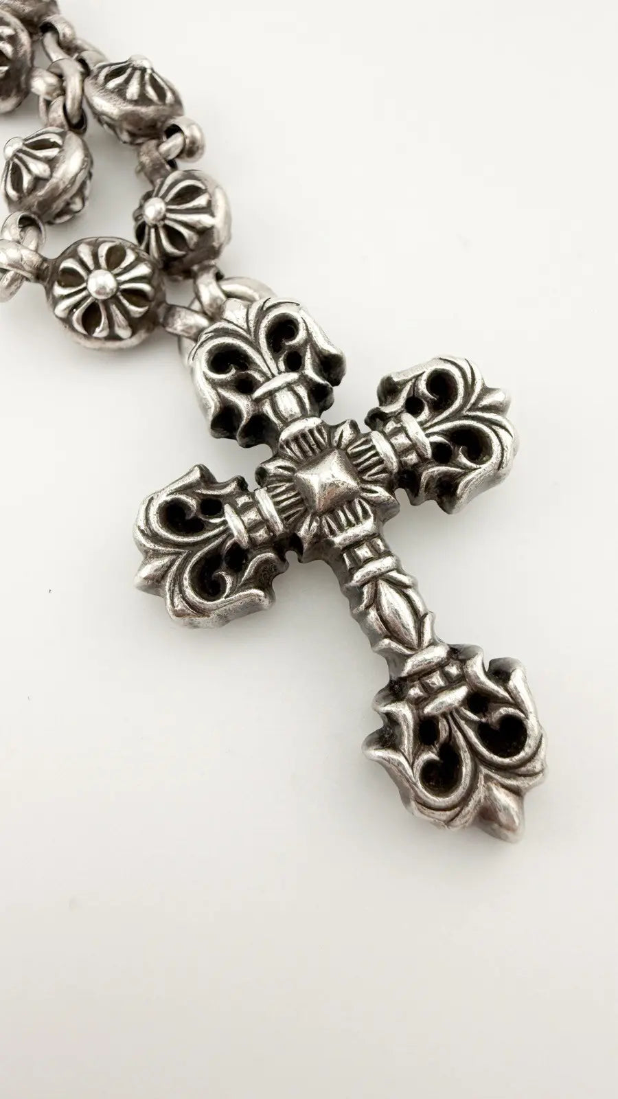 Chrome Hearts Filigree Cross Ball Necklace