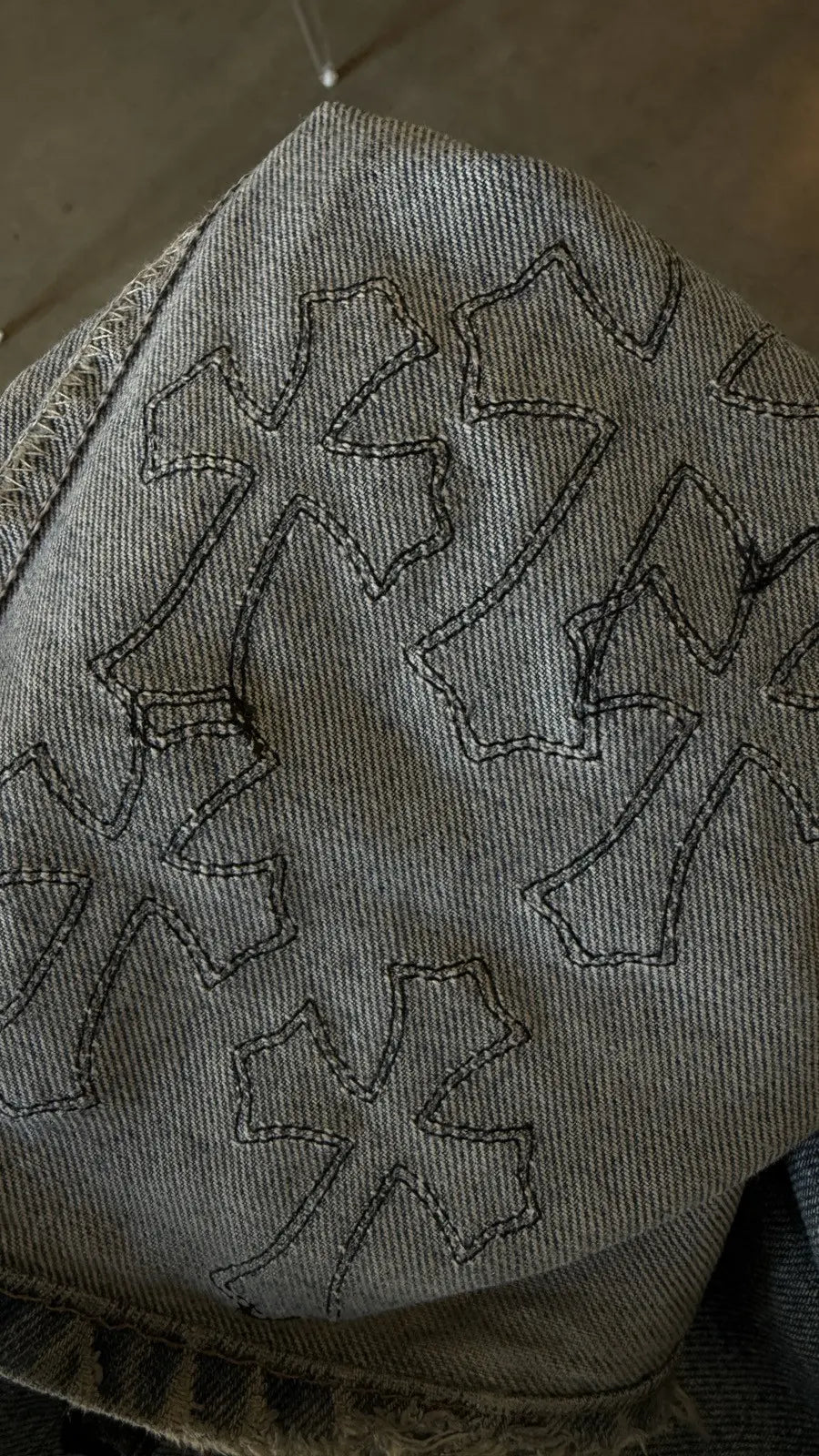 Chrome Hearts Levis 517 Black Cross Patch Jeans
