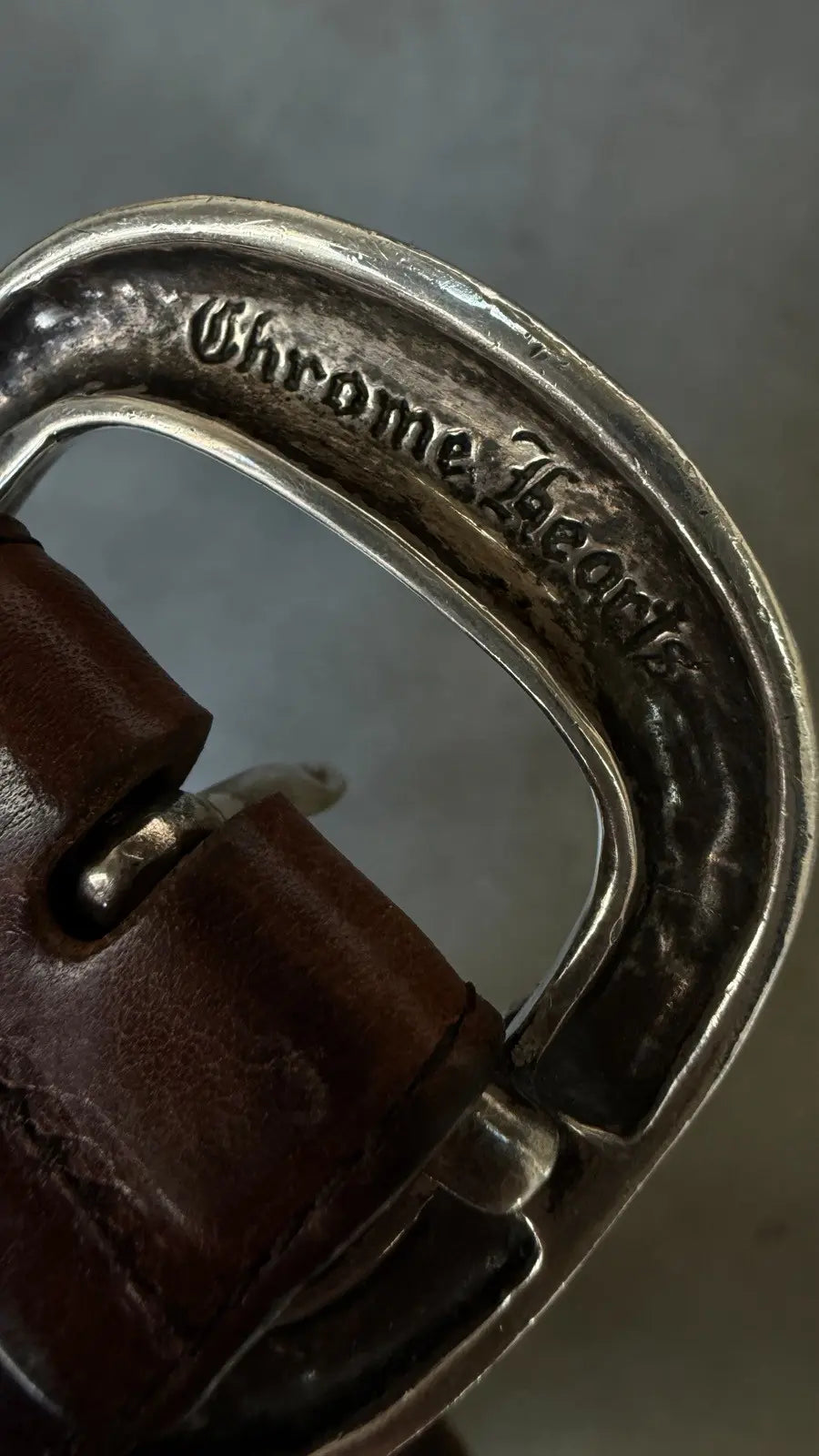 Chrome Hearts Brown Leather Gunslinger Belt