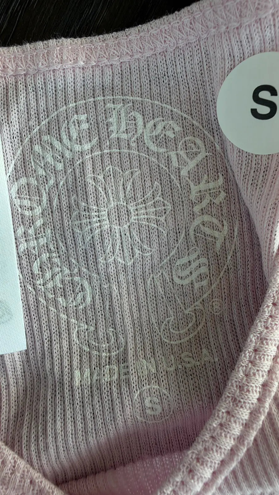 Chrome Hearts Pink T-Bar Rib Tank Top Size S Chrome Hearts