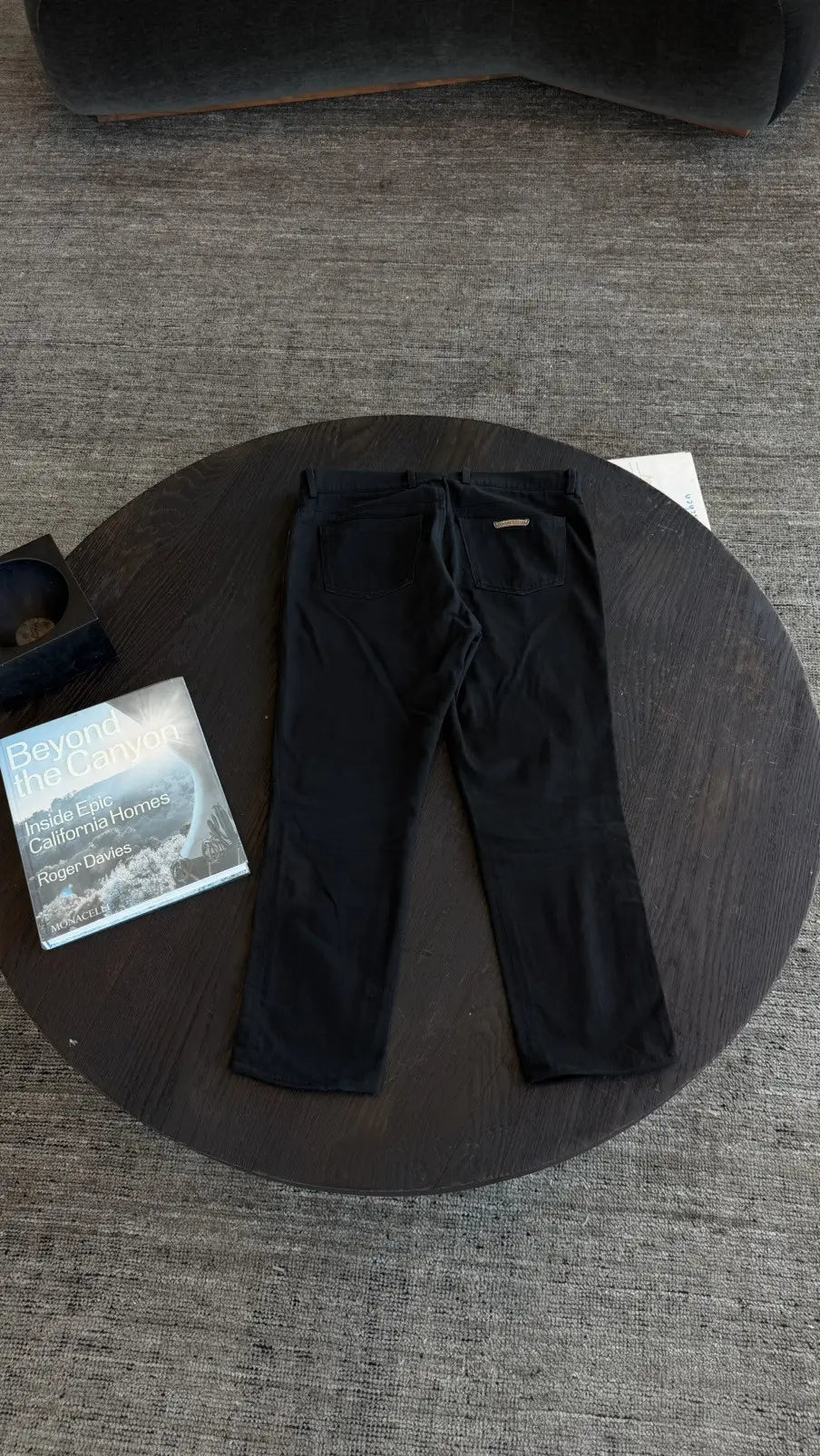 Chrome Hearts Fleur Knee Black Denim Jeans Size 32 Chrome Hearts