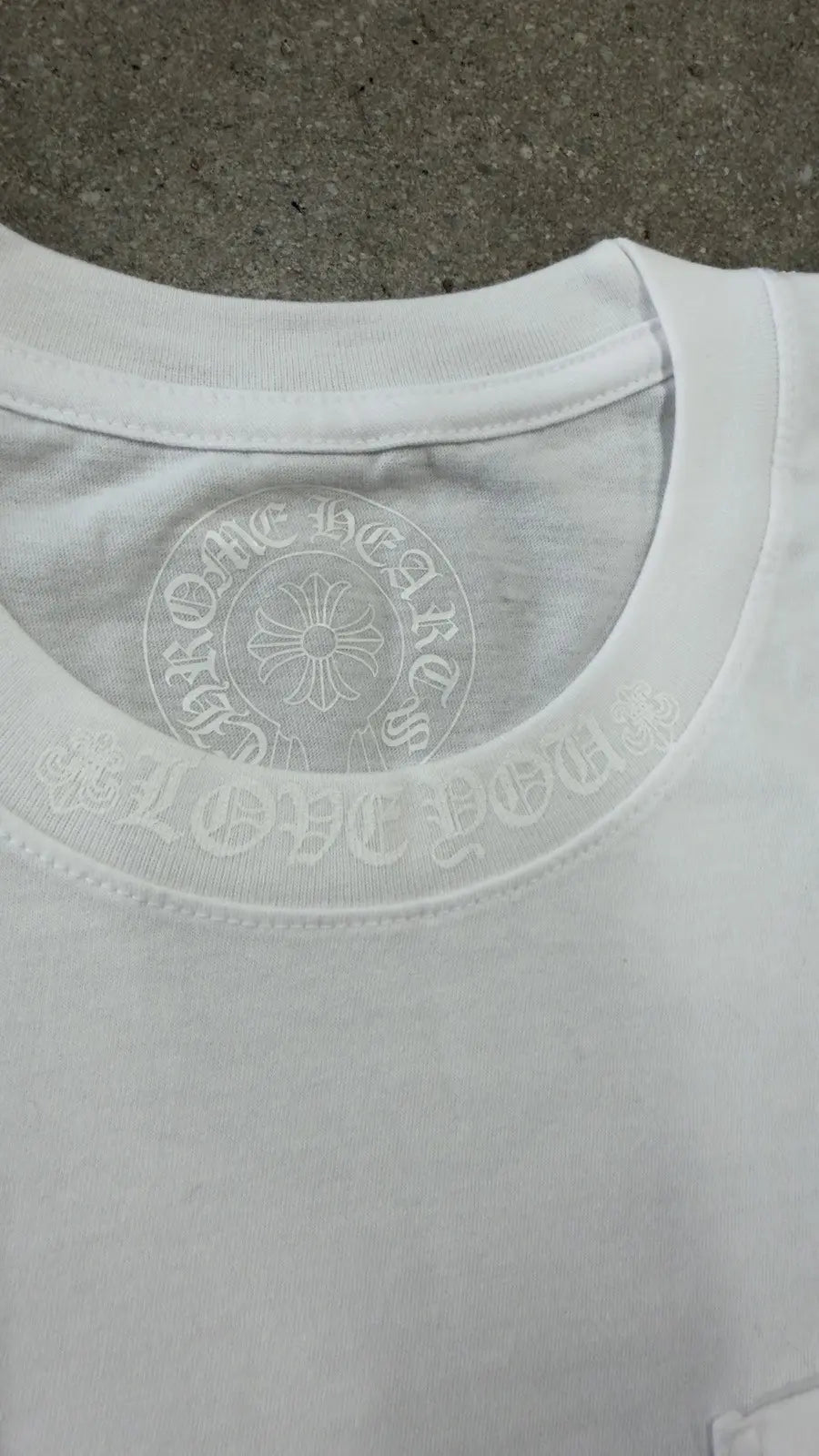 Chrome Hearts Cannes Neck Logo T-Shirt White