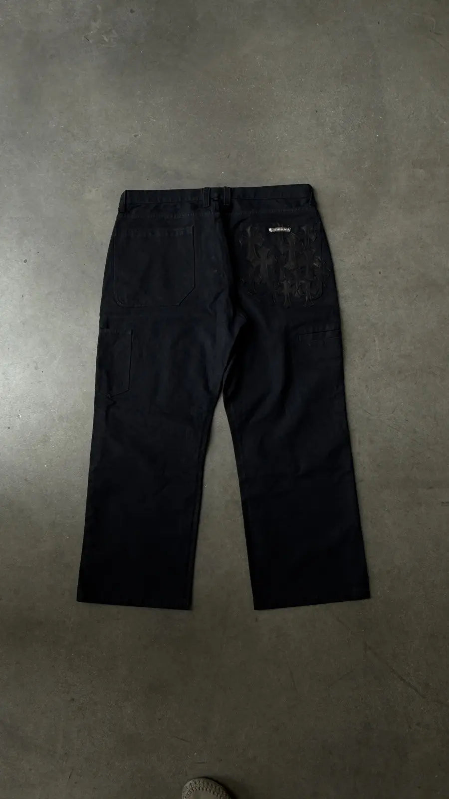 Chrome Hearts Flooded Back Patches Carpenter Pants