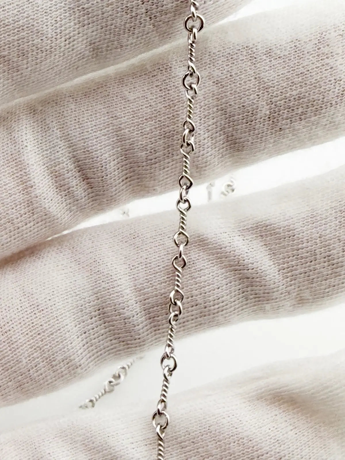 Chrome Hearts 18K White Gold Twist Chain