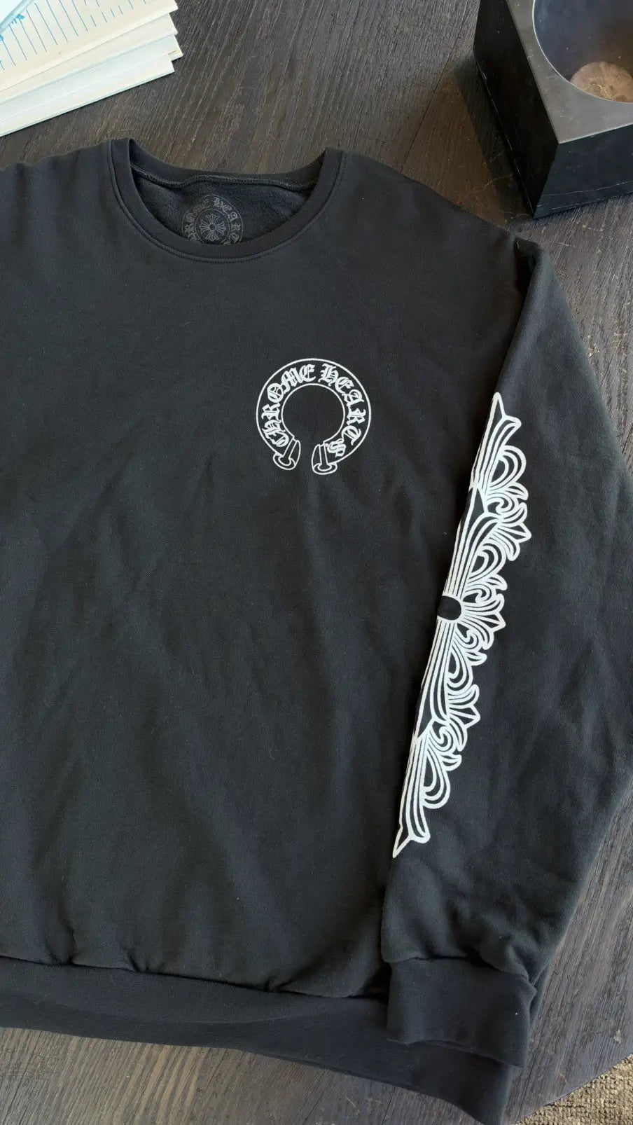 Chrome Hearts Floral Horseshoe Crewneck Sweatshirt Size XL Chrome Hearts