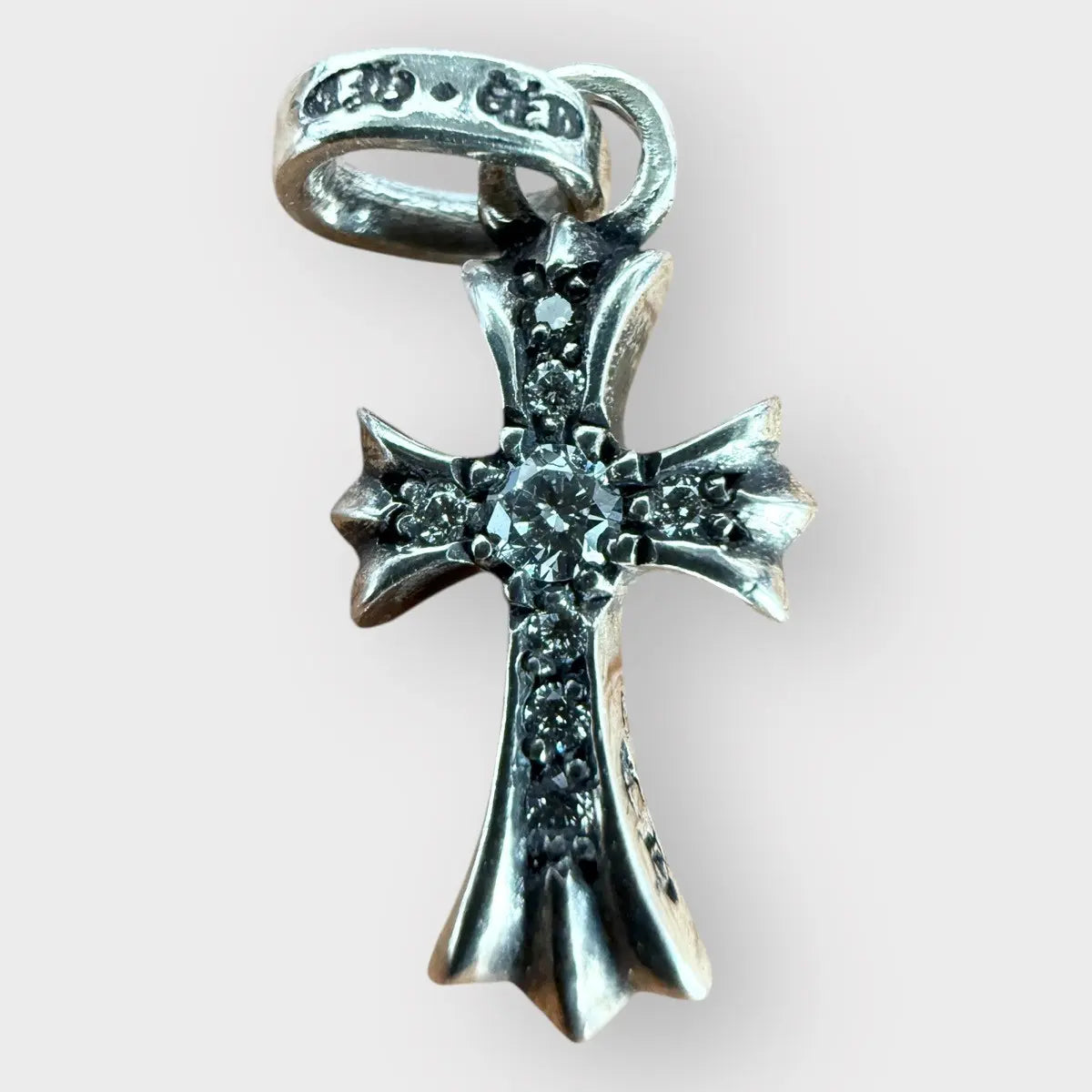 Chrome Hearts Diamond Baby Fat Cross Charm Pendant