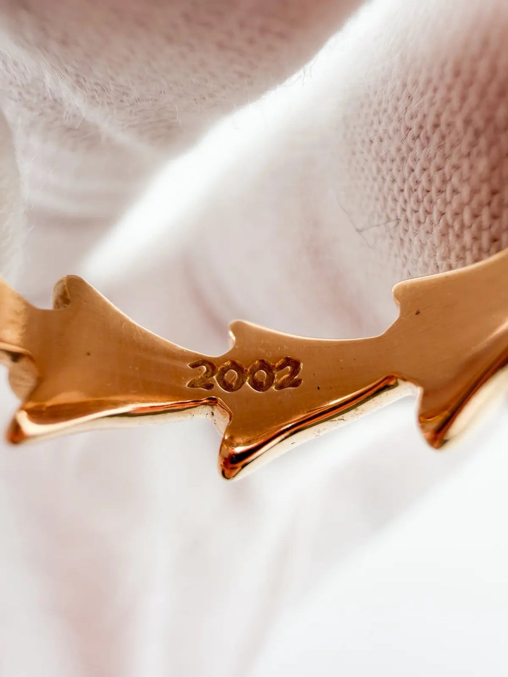 Chrome Hearts Gold Crosstail Ring
