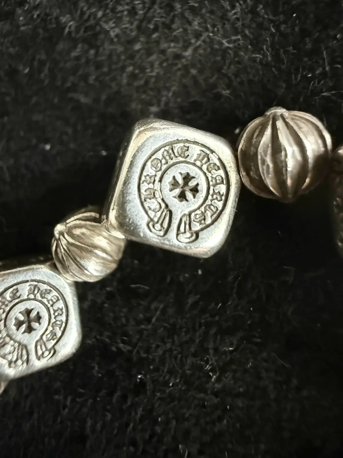 Chrome Hearts Dice Crossball Bracelet - 13 LINKS