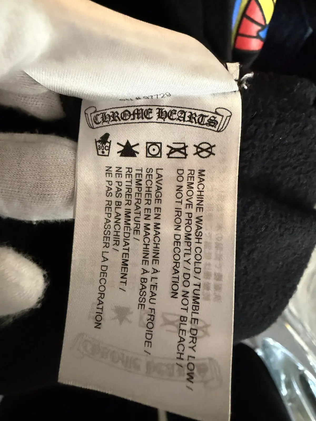 Chrome Hearts Cross Logo Zip Up Hoodie Black/Multicolor
