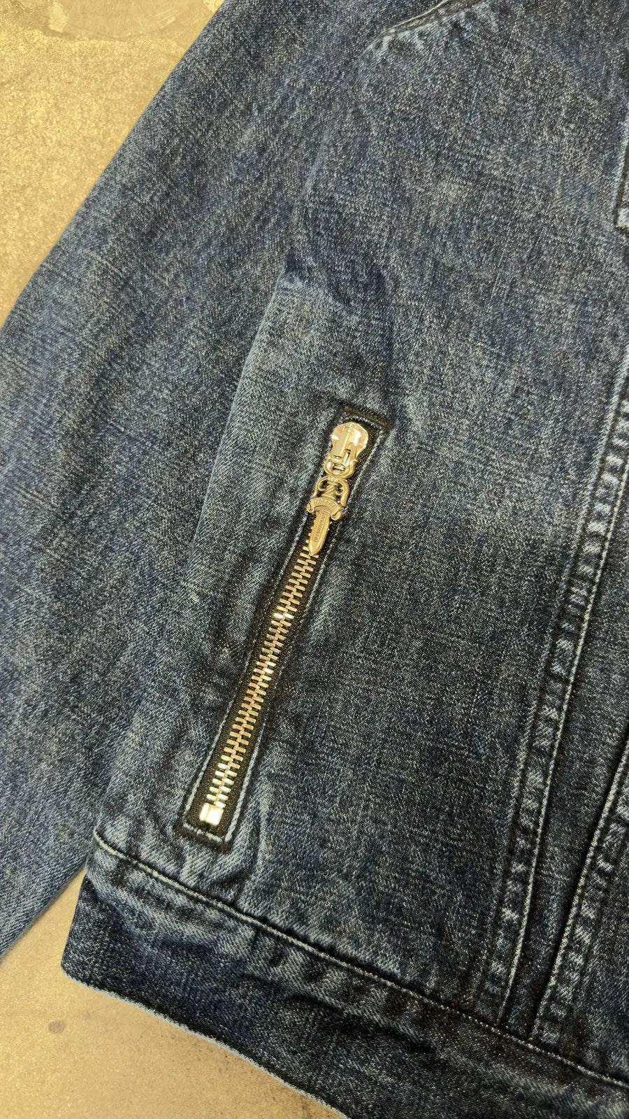 Chrome Hearts Motorbreath Indigo Denim Trucker Jacket