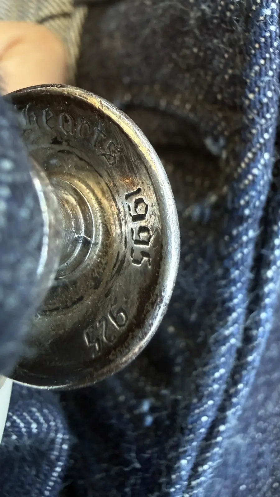 Chrome Hearts Crocodile Cross Patch Jeans Chrome Hearts