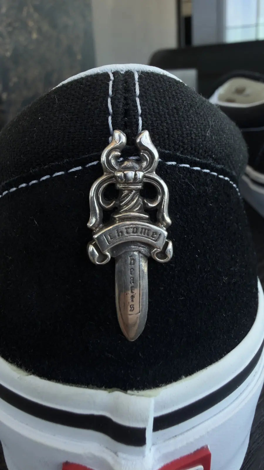 Chrome Hearts Vans Dagger Embellished Slip On Sneakers Chrome Hearts