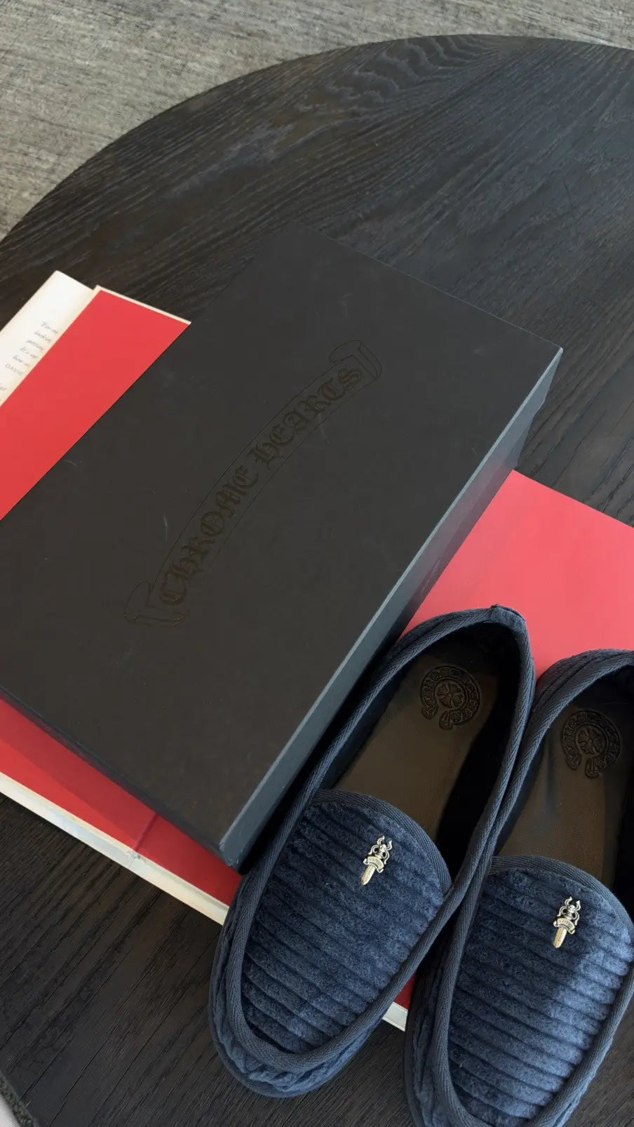 Chrome Hearts Dagger Corduroy Loafers Size 44 Chrome Hearts