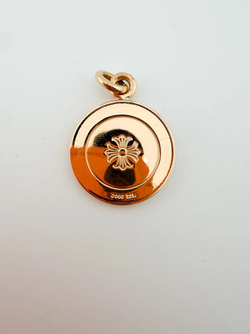 Chrome Hearts 22k Gold Angle Medal Necklace Chrome Hearts