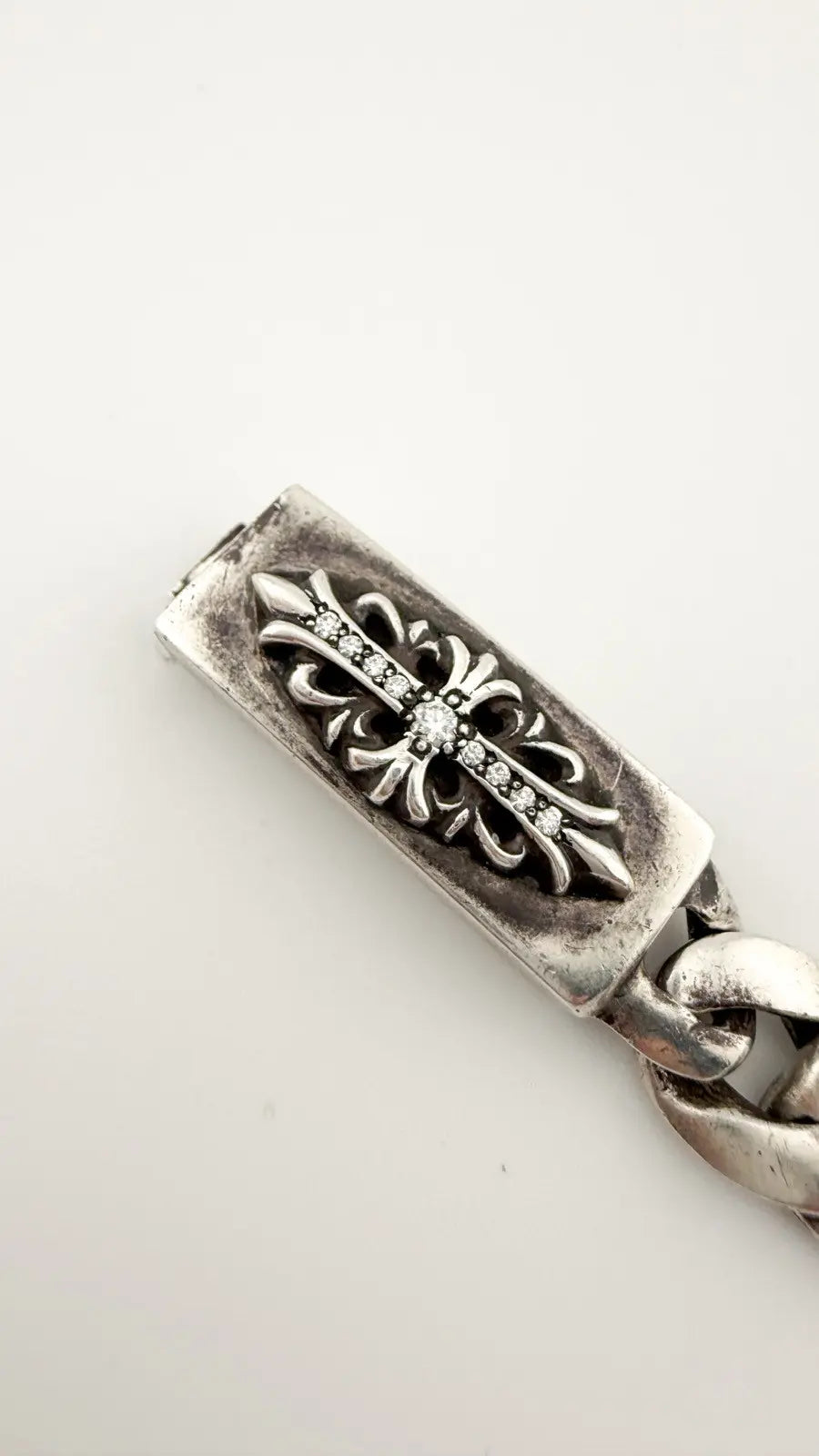 Chrome hearts Diamond ID Bracelet Cuban