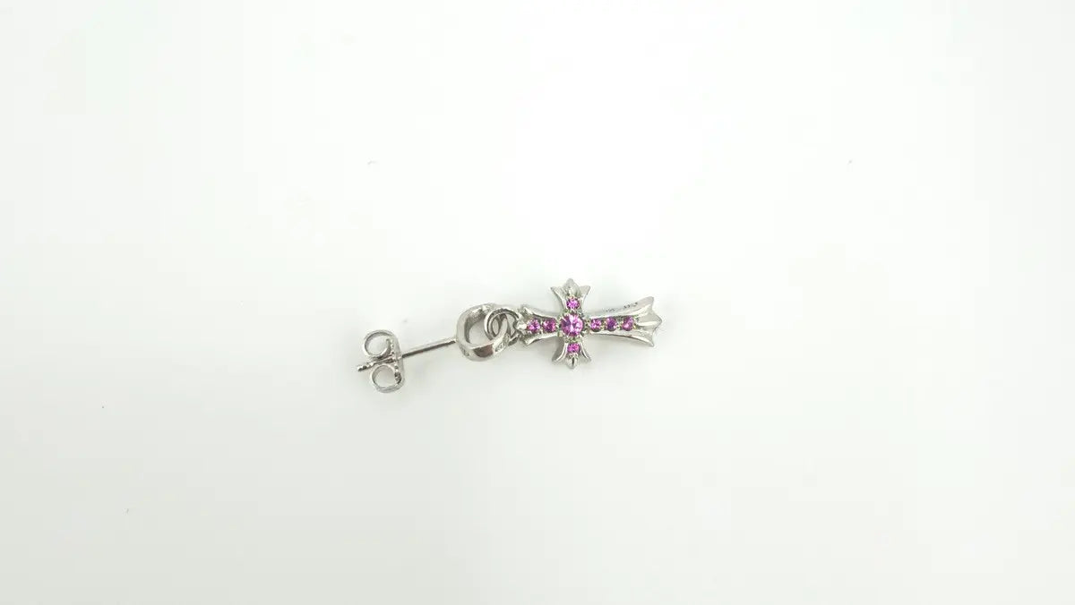 Chrome Hearts White Gold Pink Sapphire Earring