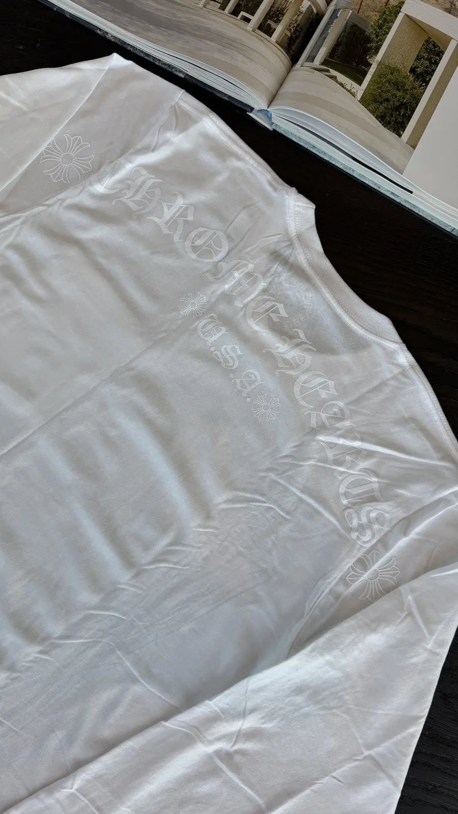 Chrome Hearts White Embroidered Pocket Long Sleeve T-Shirt Size M Chrome Hearts
