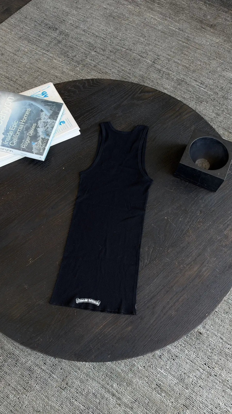 Chrome Hearts Hairy Cross Rib Tank Top in Black Size M Chrome Hearts