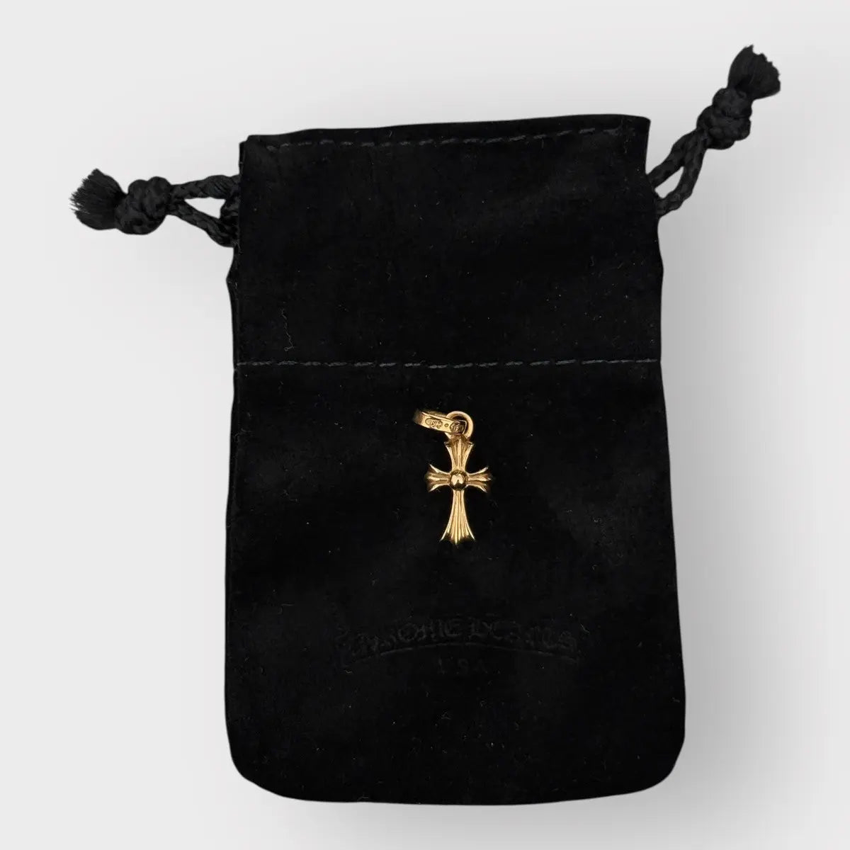 Chrome Hearts 22k Gold Diamonds Babyfat Pendant