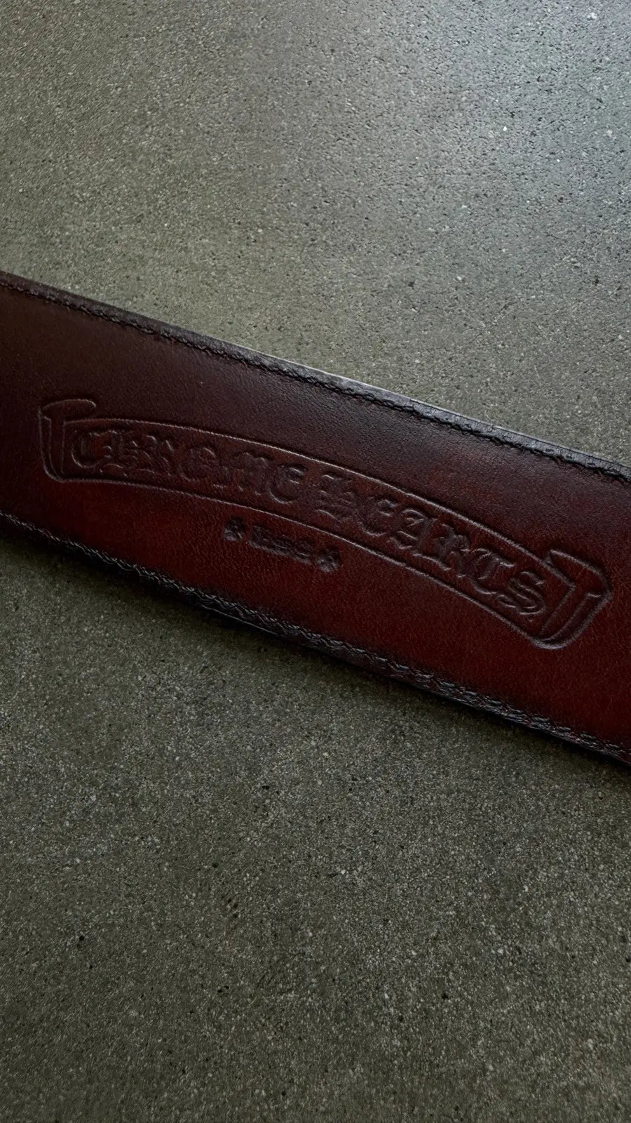 Chrome Hearts Brown Leather Gunslinger Belt