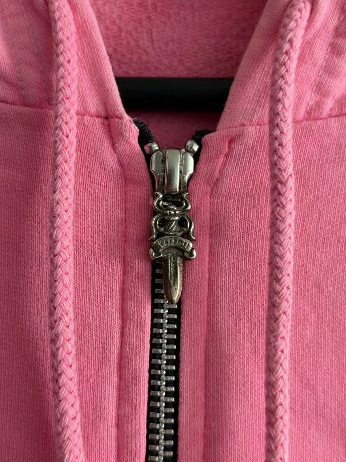 Chrome Hearts Pink Fleur Dagger Zip-up Hoodie