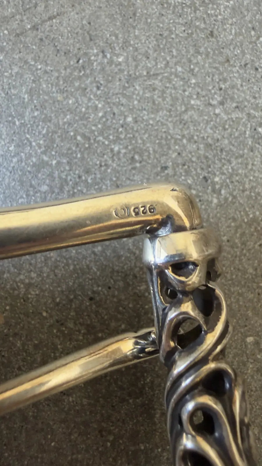 Chrome Hearts Black Leather Roller Belt