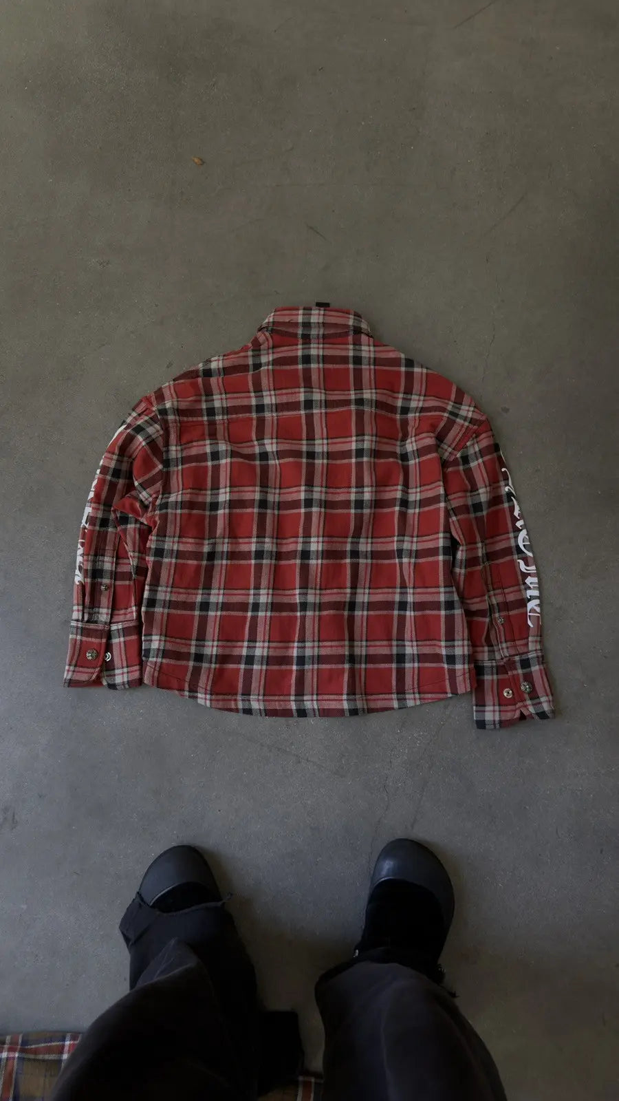 Chrome Hearts Work Dog Scripts Flannel Jacket