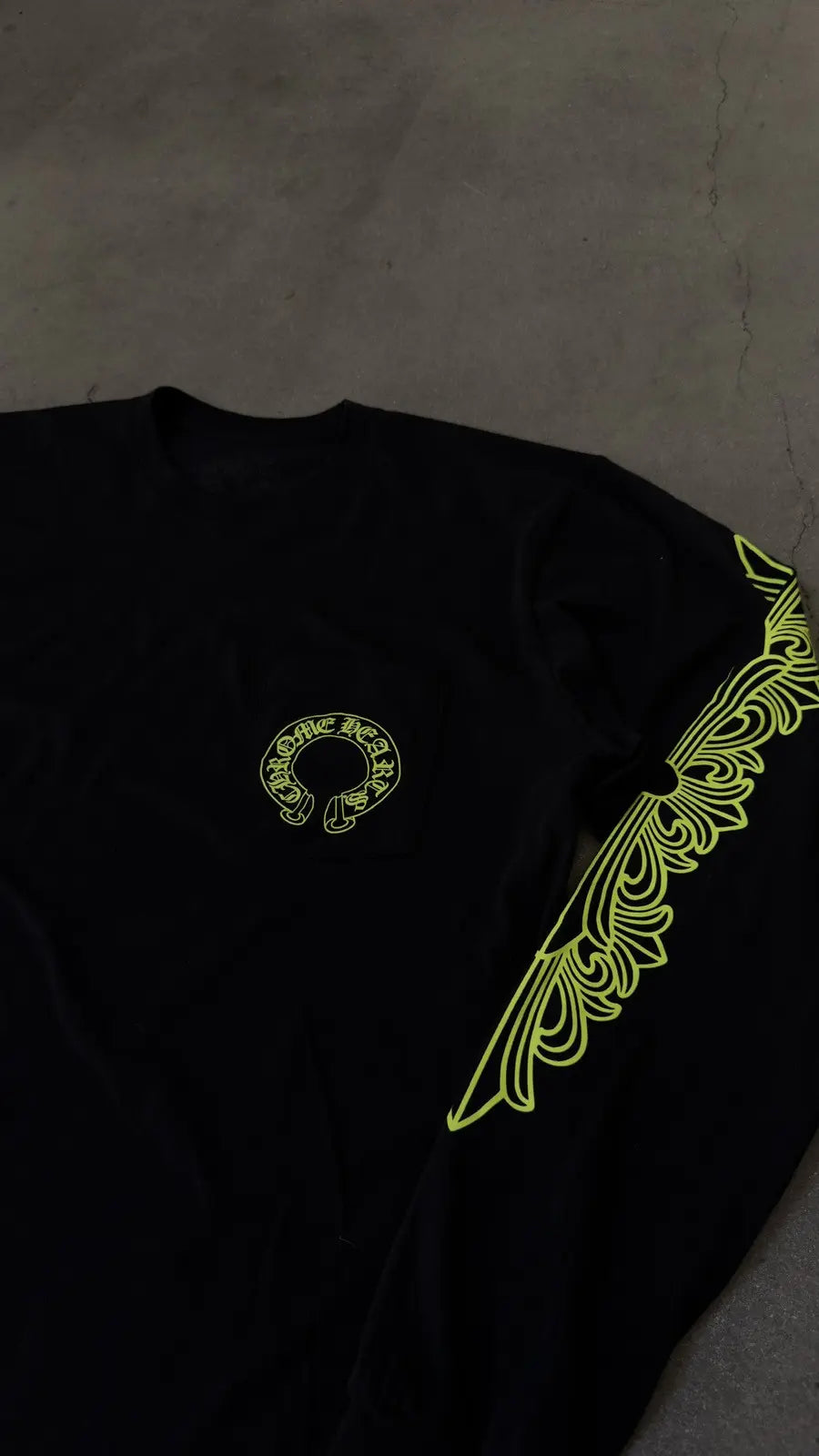 Chrome Hearts Horseshoe Logo Long Sleeve Pocket T-Shirt