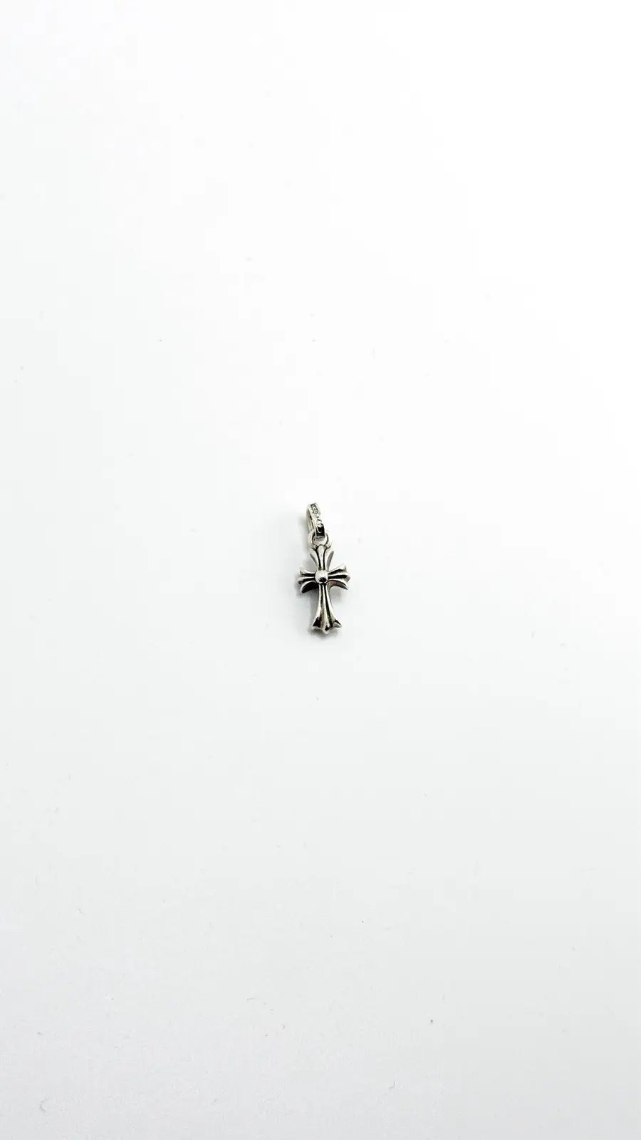 Chrome Hearts Silver Ch Cross Baby Fat Pendant