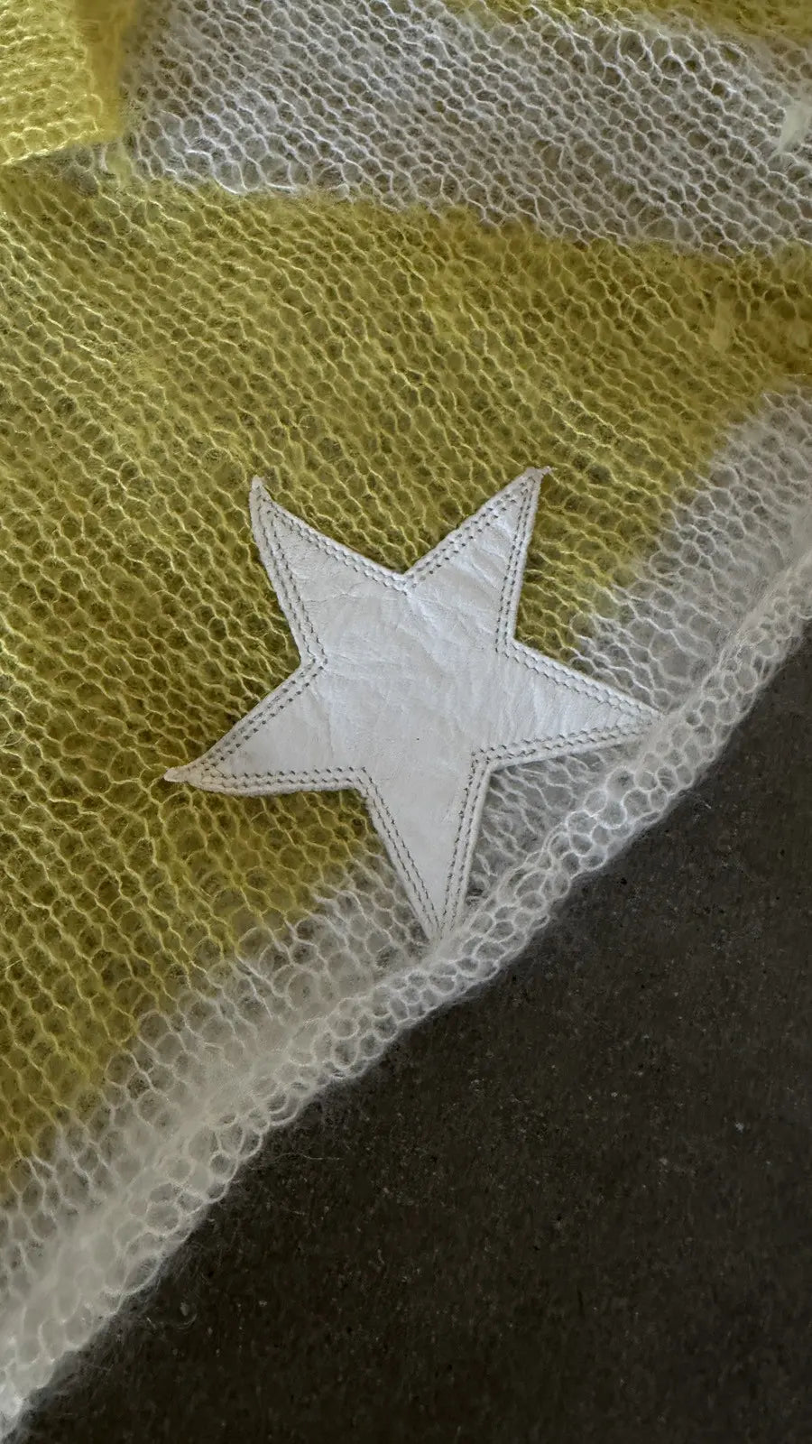 Chrome Hearts Yellow/White Mohair Sweater