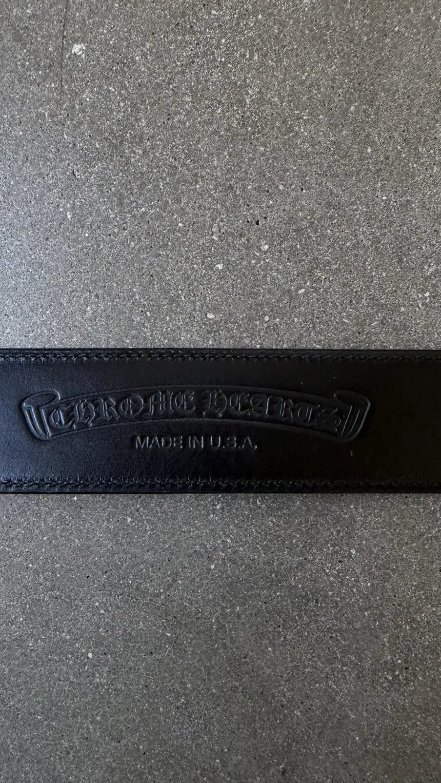 Chrome Hearts 3-Piece Roller Belt Black Leather Size 34