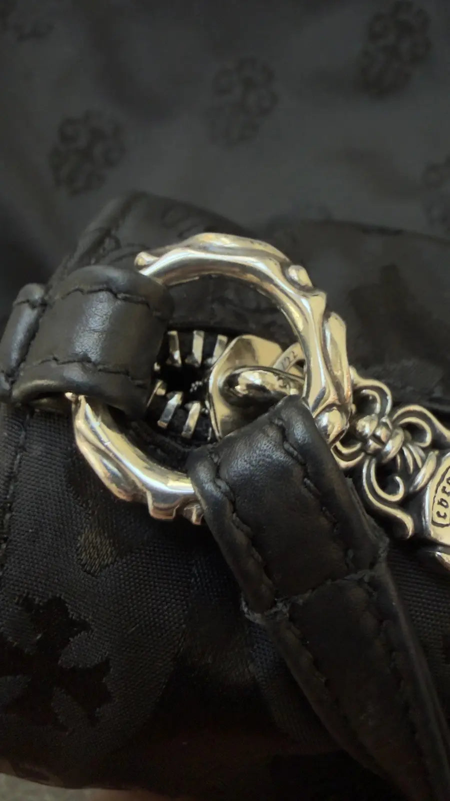 Chrome Hearts Nylon Tonal Monogram Cross Bag