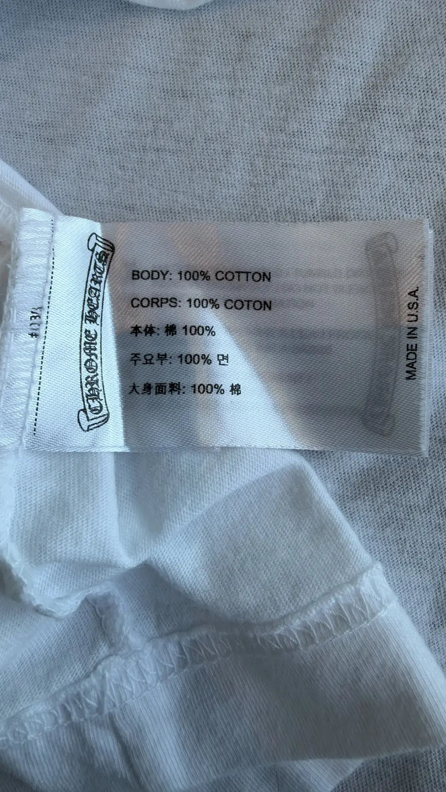 Chrome Hearts Scroll Logo Pocket T-Shirt Size XL Chrome Hearts