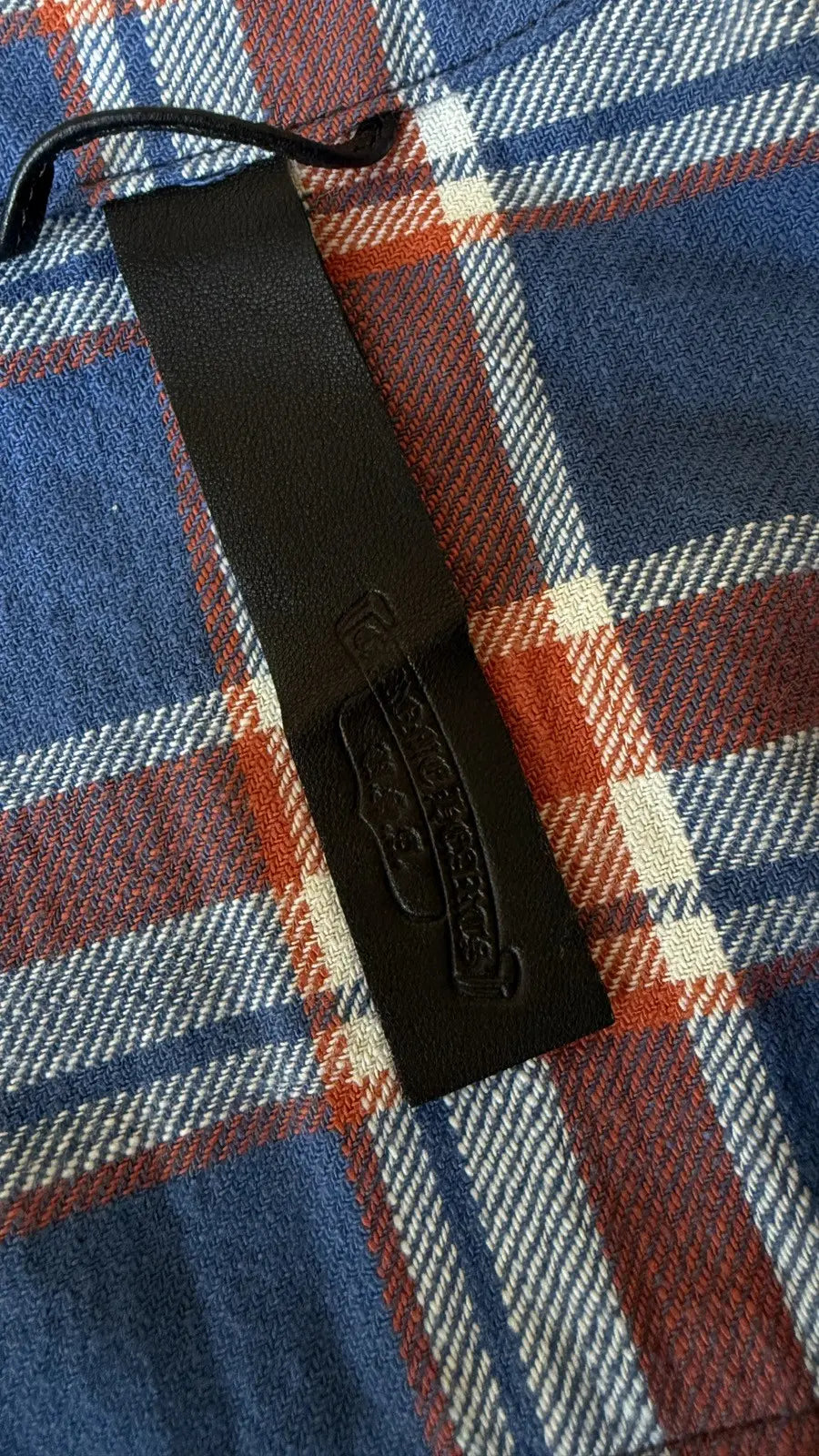 Chrome Hearts Plaid Cropped Cargo Flannel Shirt
