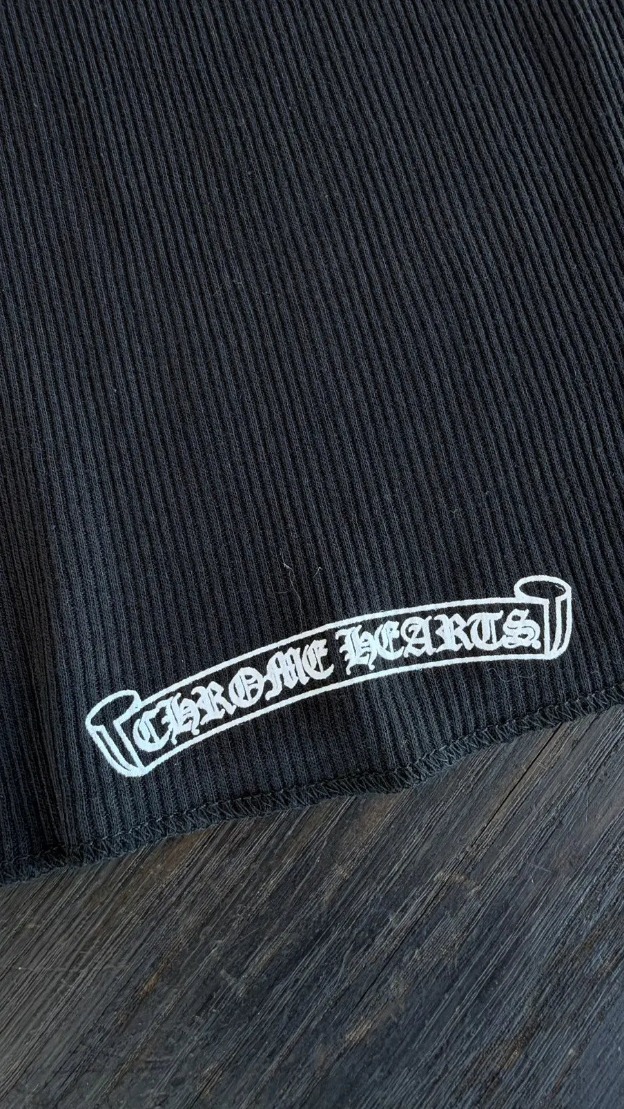 Chrome Hearts Fine-Ribbed Black Tank Top Size M Chrome Hearts
