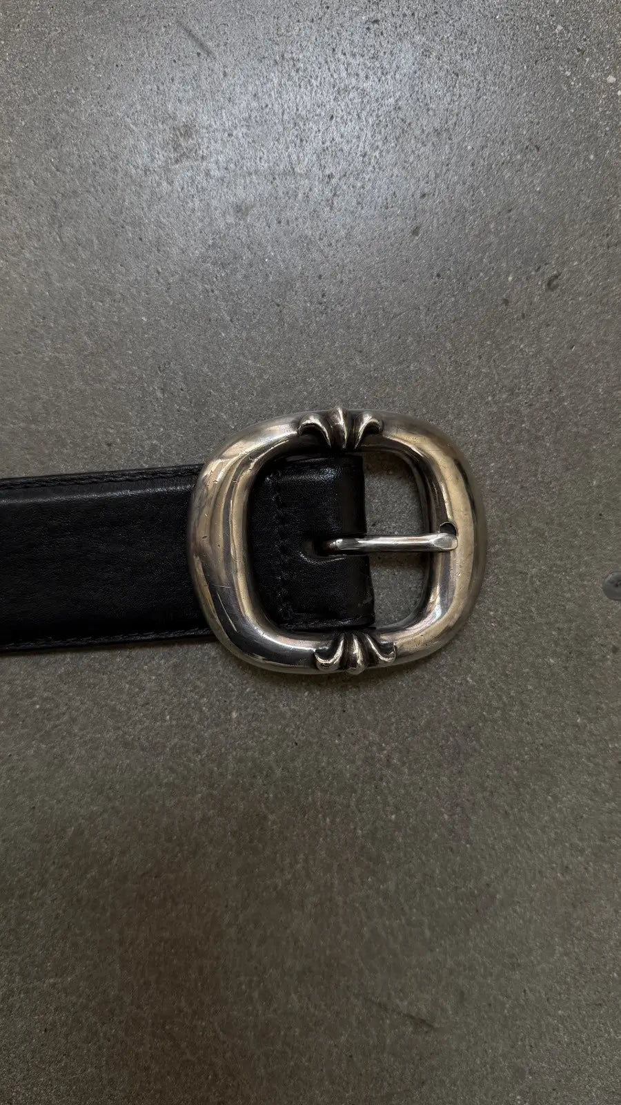 Chrome Hearts Black Leather Gunslinger Belt