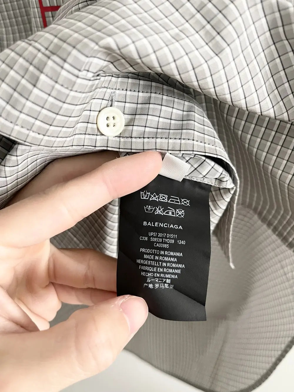 2018 Balenciaga Europa Flannel Shirt