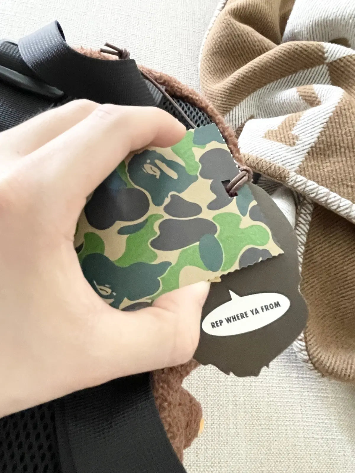 BAPE Baby Milo Plush Backpack Bag