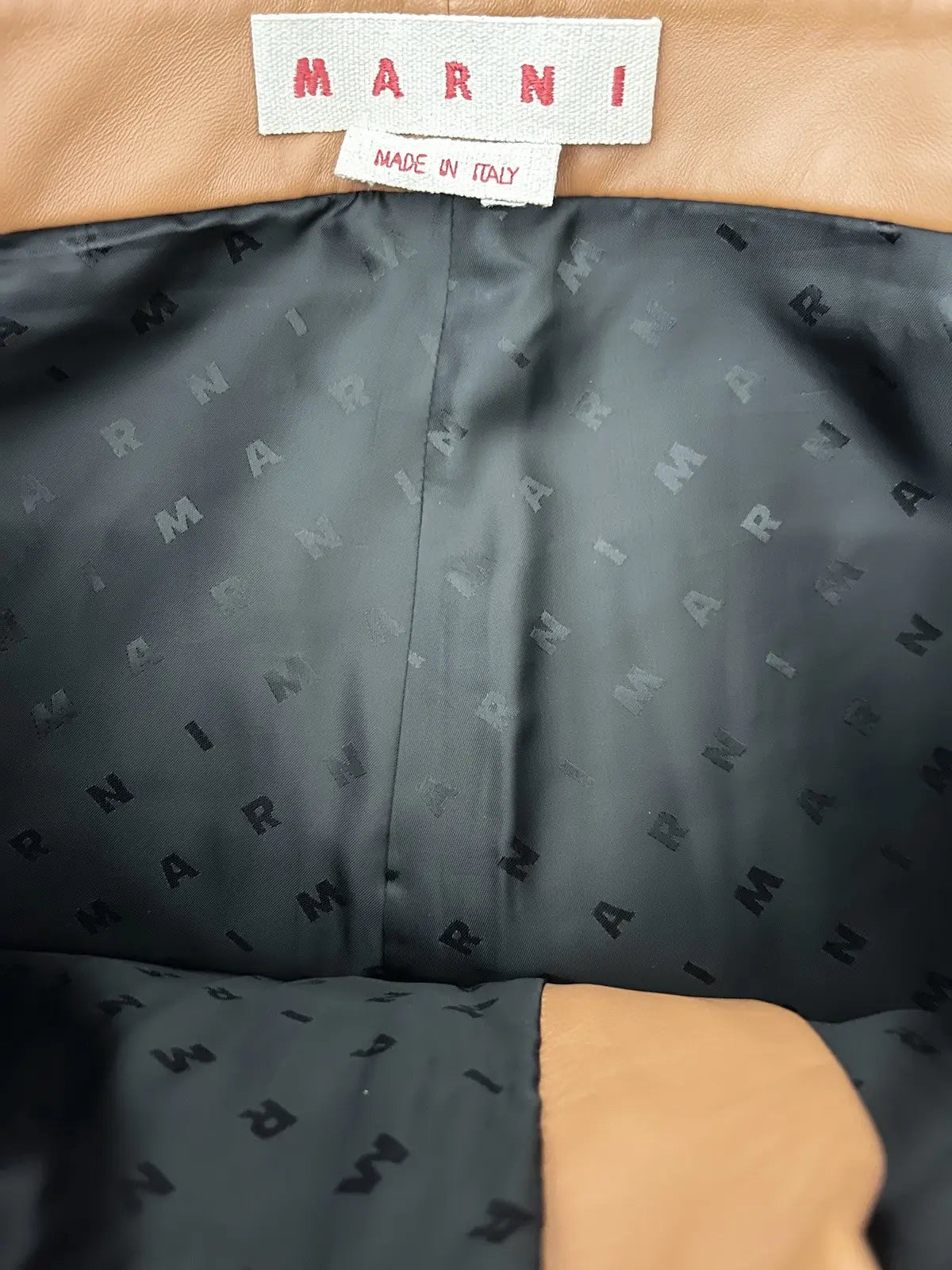 Marni Leather Cargo Shorts