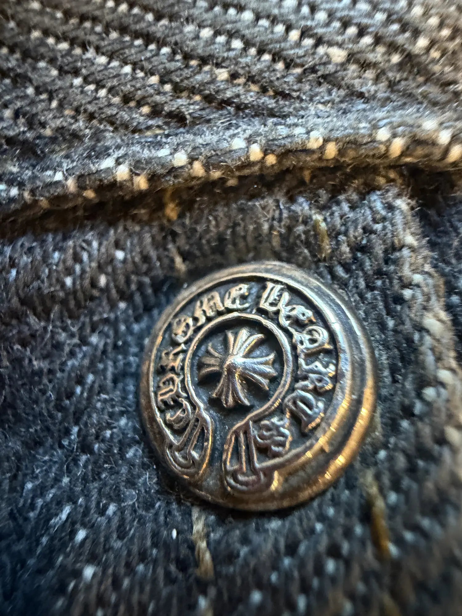 Chrome Hearts LEVI'S Black Denim "GOLD CROSSES"